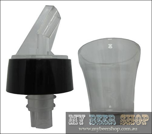 CLEAR FREE POURER SHOT SPIRIT DISPENSER WITH 30ml CAP